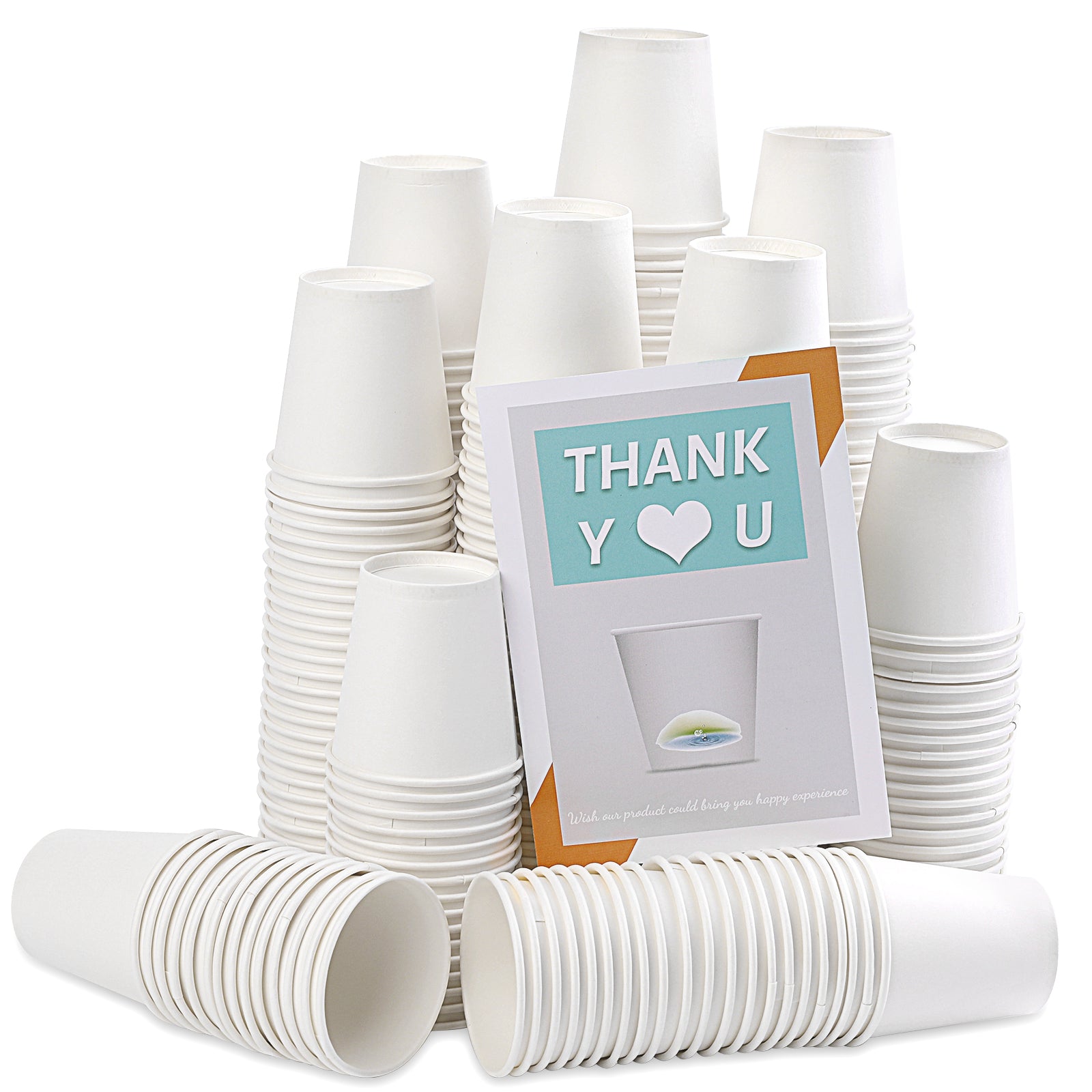 Vumdua 300 Pcs 6 oz Disposable Paper Cups, Hot Cold Beverage Drinking Cup  for Coffee, Water, Tea, Ju…See more Vumdua 300 Pcs 6 oz Disposable Paper