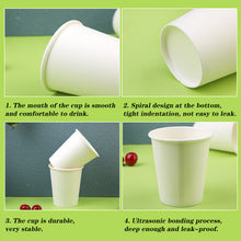 Load image into Gallery viewer, White 8 Oz Wuadua Paper Cups 200 Pack Disposable Coffee Cups
