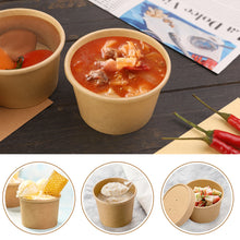 Load image into Gallery viewer, Wuadua 8OZ Paper Food Container with Lids [50 Pack], Paper Soup Containers
